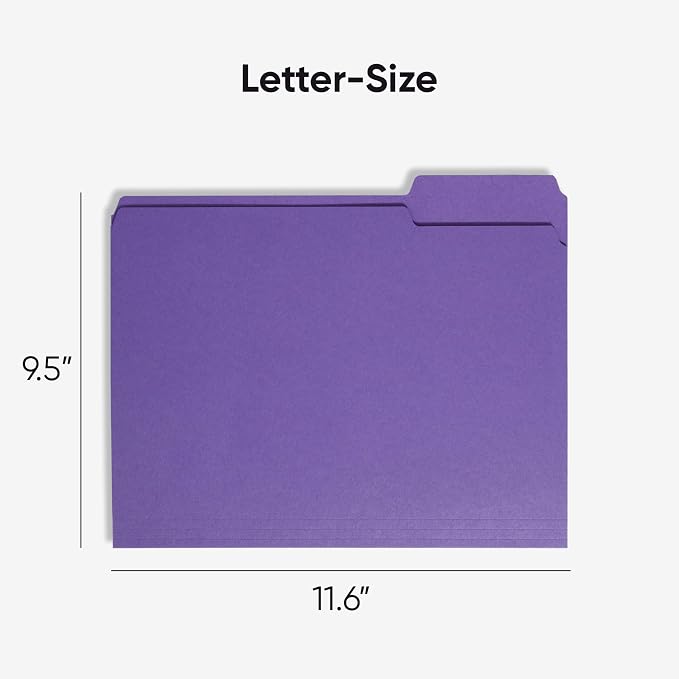 Smead Standard File Folders, 1/3-Cut Tabs, Letter Size - Image 2