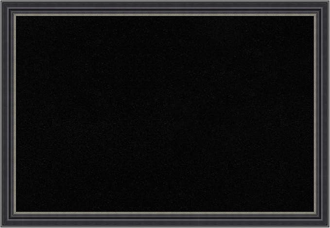 Amanti Art Black Cork Board for Wall, 18x26 Vision Board with Black Wood Frame, Medium Corkboard Office Decor for Home Organization, Traditional Corkboard Pinboard to Display Items for Home-DeskLoop Office