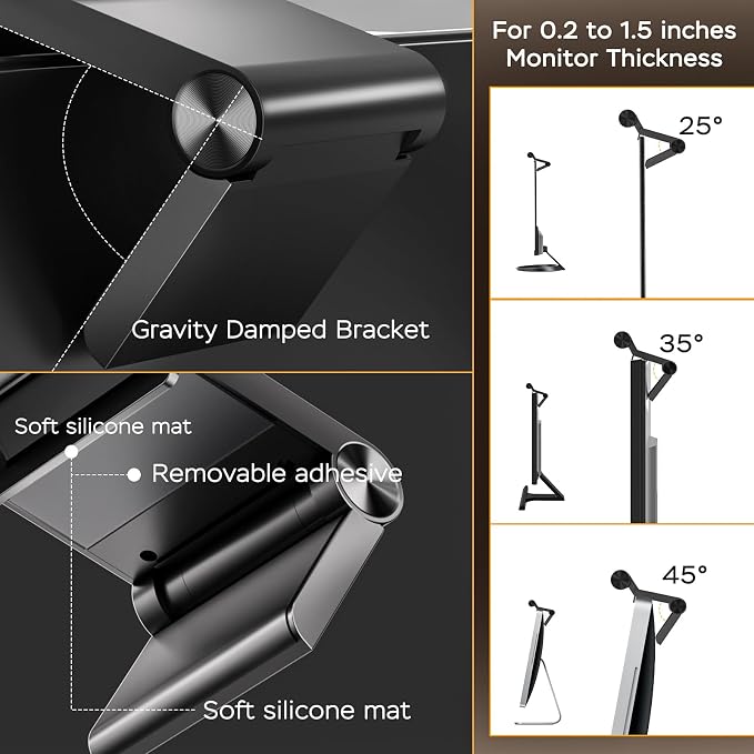 Computer Screen Lamp, Made of Aluminum Alloy, Office and Home Use | 45° - Image 5