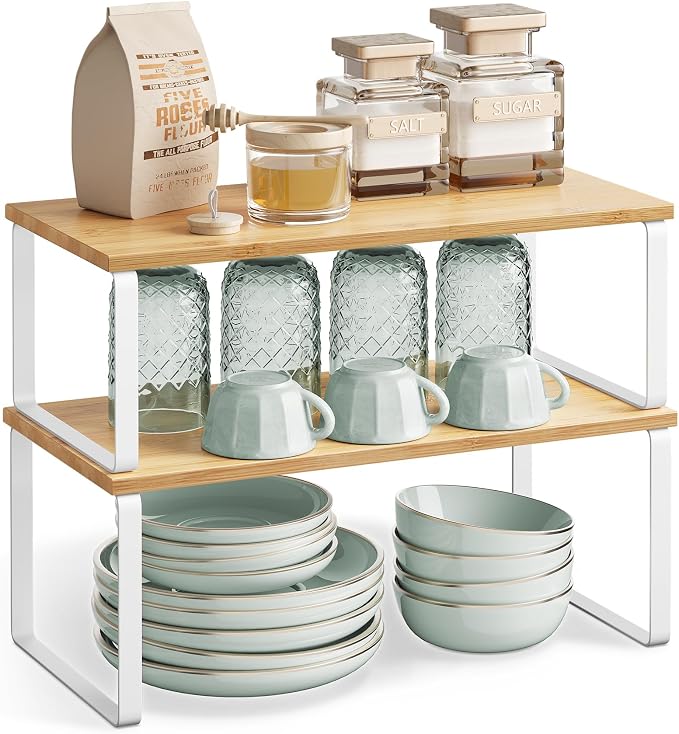 SONGMICS Cabinet Organizer Shelf, Kitchen Storage, Spice Rack, Expandable - Image 8