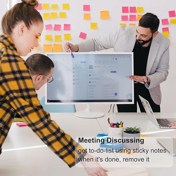 48 Pack 3840 Sheets Pop Up Sticky Notes 3X3 in Bright Color Self Sticky Note Pads Colorful Post Stickies for Office Home School Meeting, 80 Sheets/pad-DeskLoop Office