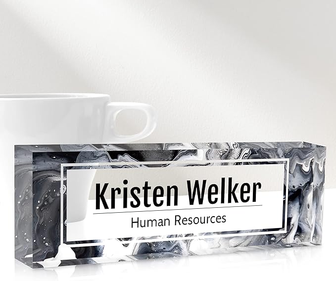 Desk Name Plate Personalized, Custom Name Plates by Gowelly