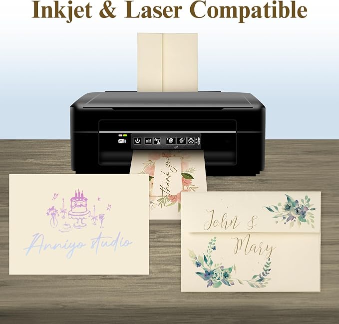 Goefun Ivory Blank Cards and Envelopes 4x6, Cream Flat Note Cards 4x6 and A6 - Image 4