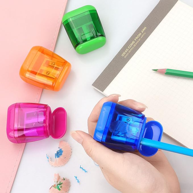 4 Pack Pencil Sharpener Manual, Double Holes - Image 3