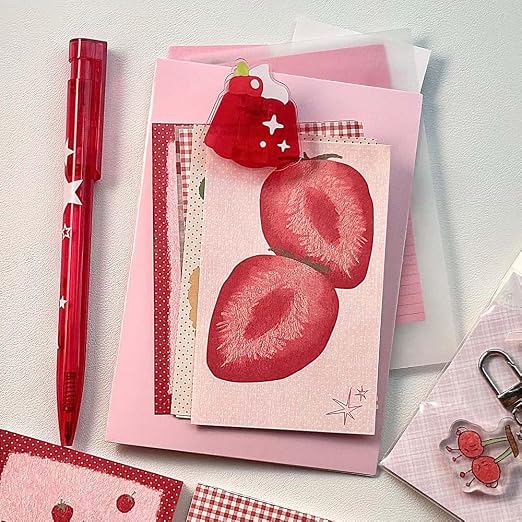 200 Sheets Strawberry M5 Note Pads Kawaii Scrapbook Paper To Do List Notepad - Image 3