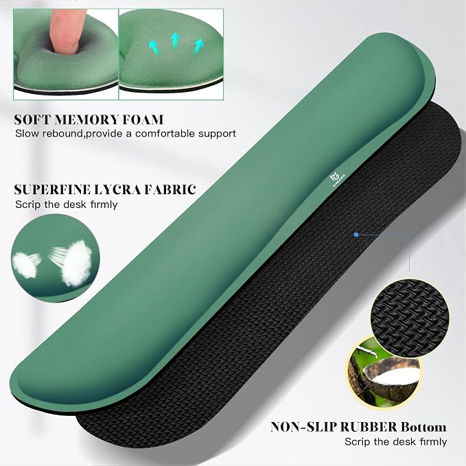 Gimars 4 in 1 Mouse Pad and Keyboard Wrist Rest Set, Large Mouse Pad - Image 6