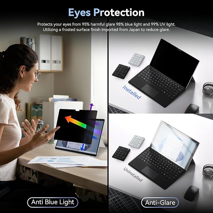 Privacy Filter Compatible with Microsoft Surface Pro 7 Plus/Pro 7/Pro 6/Pro - Image 3