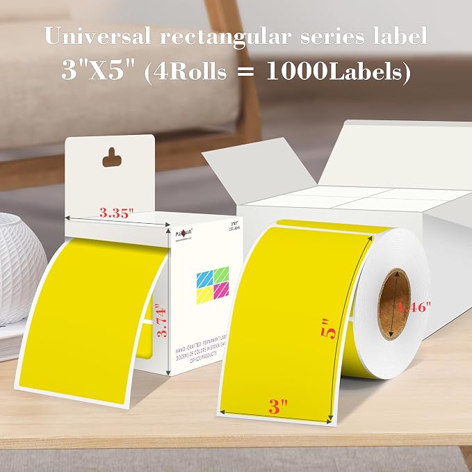 PARLAIM 3x5 inch Rectangle Color Code Stickers - Image 2