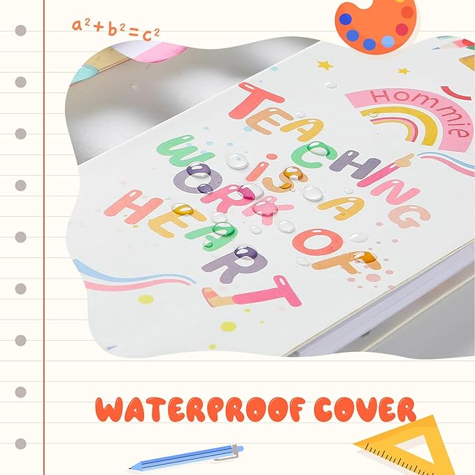 Hommie Sticky Notes Set, Teaching is A Work of Heart Divider Sticky Planner Sticky Note Teacher Appreciation Gift for School Supplies, Bible Supplies, Office Book Notes-DeskLoop Office