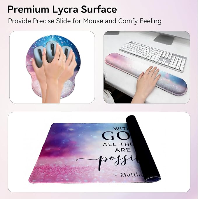 Desk Mat Set + Keyboard and Mouse Pad - Image 4