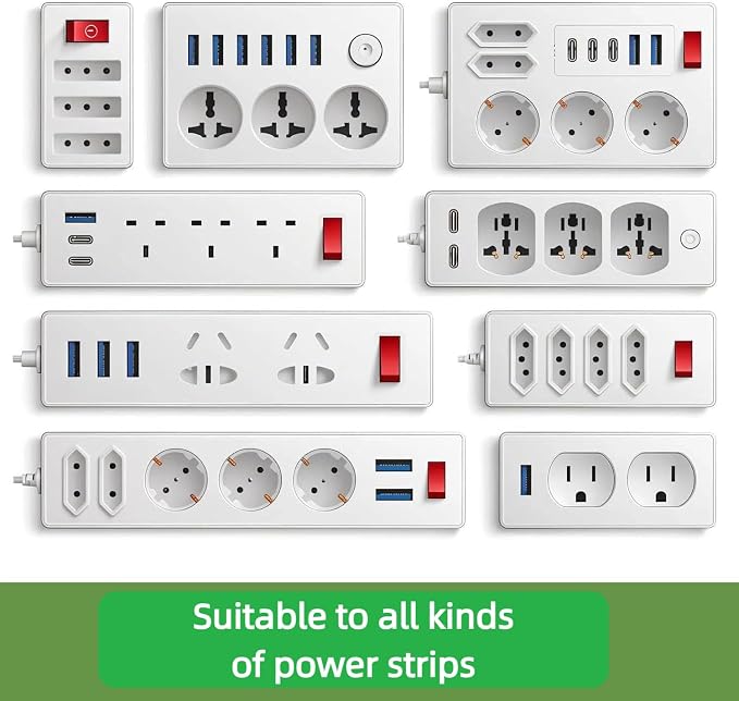 10Pcs Adhesive Punch-Free Socket Holder, Self Adhesive Power Strip Holder - Image 5