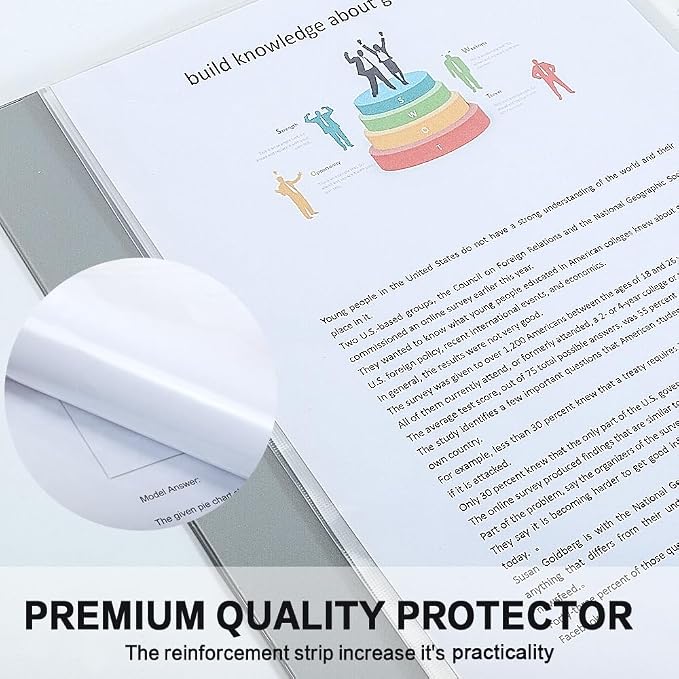 Sheet Protectors, HERKKA 200 Pack Upgrade Clear Plastic Page Protectors Sheet - Image 6