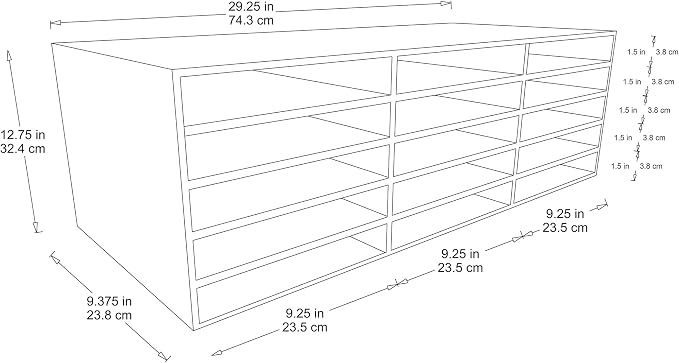 Classroom Keepers 9" x 12" Construction Paper Storage, 9-3/8"H x 29-1/4"W x - Image 3