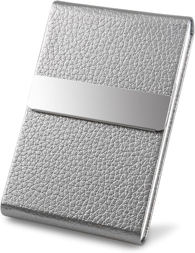 Business Card Holder with Ultra Slim Design, Business Card Case with Premium PU by DMFLY