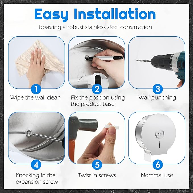 2 Pcs Commercial Soap Dispenser and Paper Towel Dispenser Set with Lock-Stainless Steel,Wall Mount,Large Capacity Manual Liquid Pump Rust Proof Leak Free for Home Bathroom (500 ml,Style 3)-DeskLoop Office