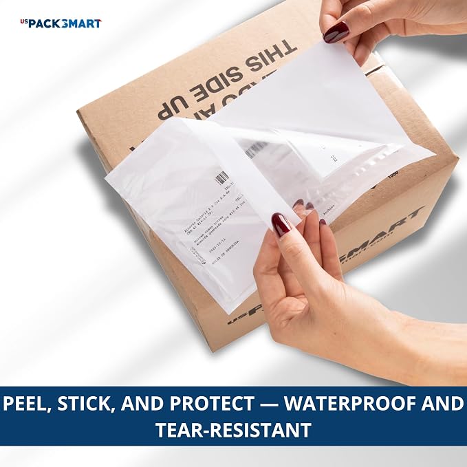 500 Units, 4.5"x5.5" Clear Packing List Shipping Label Envelopes - Image 4