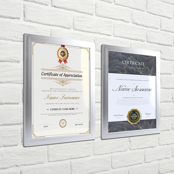 Giftgarden 8.5x11 Picture Frame Silver Set of 12, Wall or Tabletop Display - Image 3