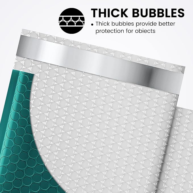 Fuxury 300 Pack Forest Green Bubble Mailers 6x10 Inch, Small Bubble Shipping - Image 3