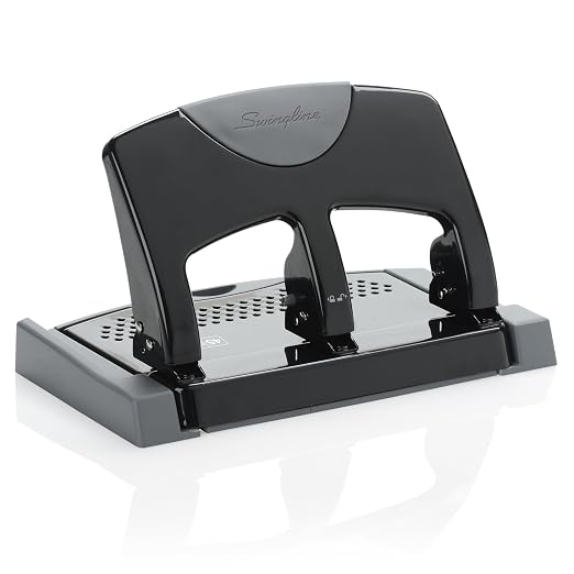 Swingline 3 Hole Punch, 45 Sheet Capacity Three Hole Puncher 3 Ring, Paper Punch by Swingline
