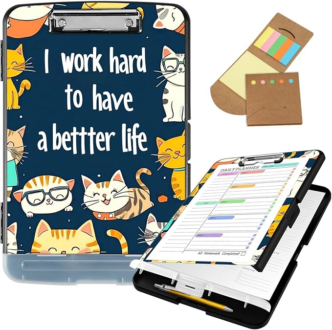 Clipboard with Storage, Clip Boards 8.5x11 with Storage High Capacity Nursing by Unknown