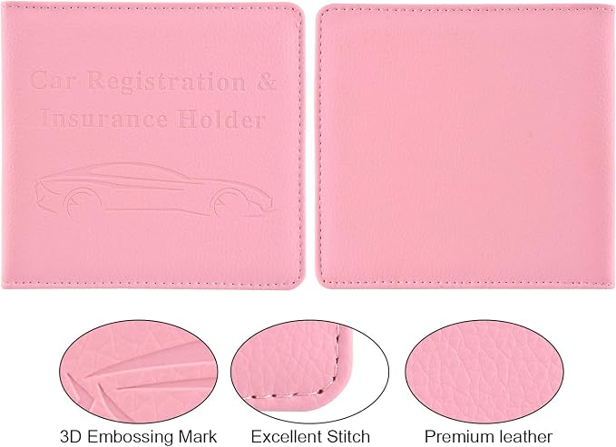 Car Registration and Insurance Holder, Car Accessories Vehicle Glove Box Car - Image 3