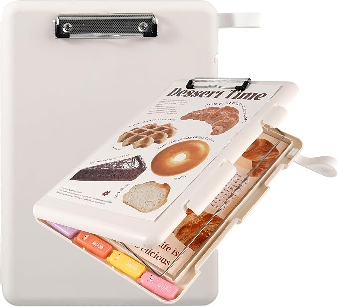 Letter Size Clipboard with Storage, Plastic Clipboard with Side Opening by ZHIQUANQIHAN
