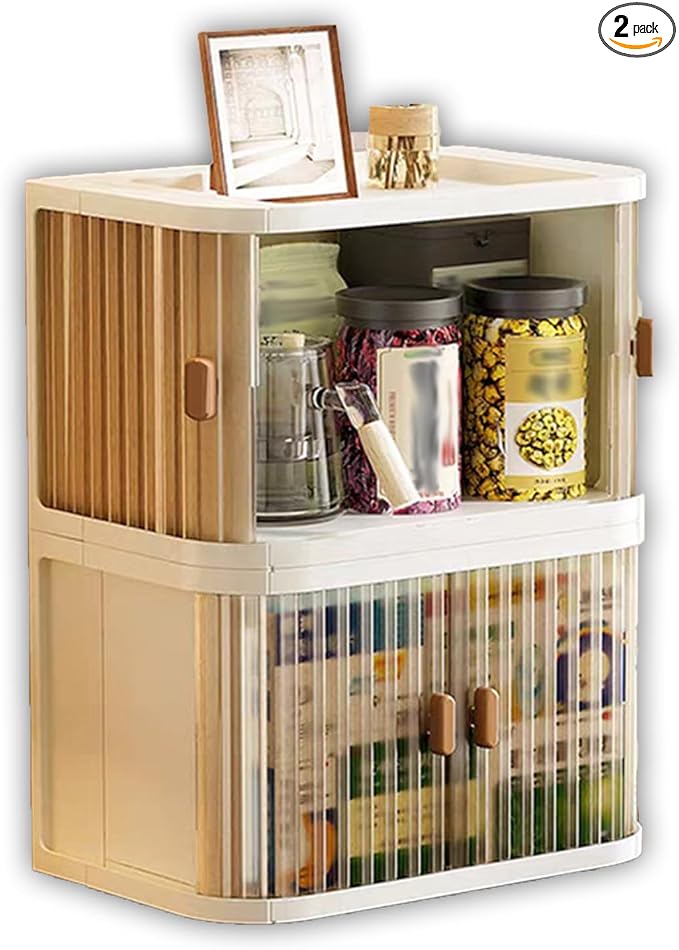 Desktop Storage Box Foldable and Assembly Free Sliding Door Design Ideal by RIHUD