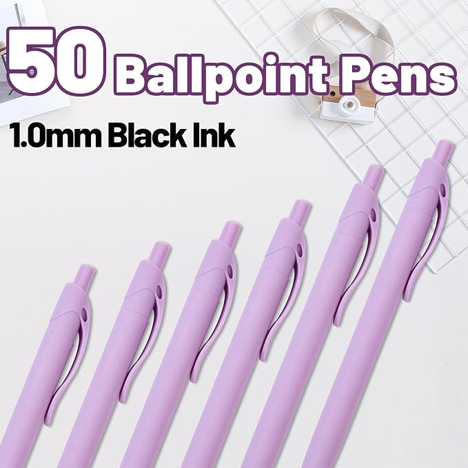 BallPoint Pens, 50 Pack, Bulk Pens, Click Pens - Image 2