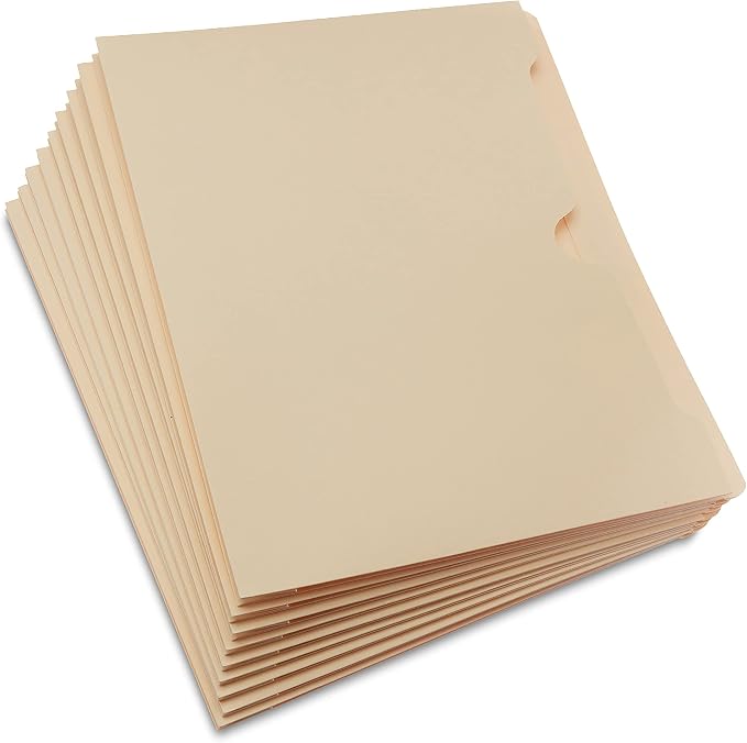 Amazon Basics Reinforced File Jackets, Letter Size, Straight-Cut Tab, 2 Inch - Image 3
