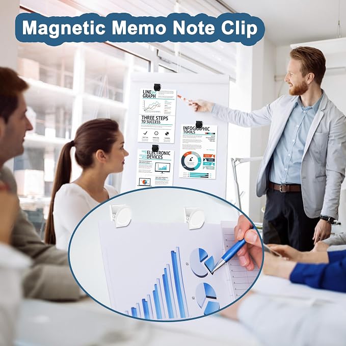 BamLue 12 Pieces Fridge Magnet Clips, Refrigerator Whiteboard Wall Fridge Memo - Image 6