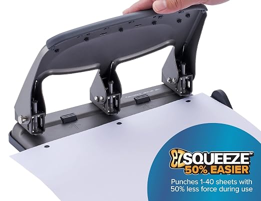 Bostitch Office EZ Squeeze Heavy Duty 3-Hole Punch - Image 2