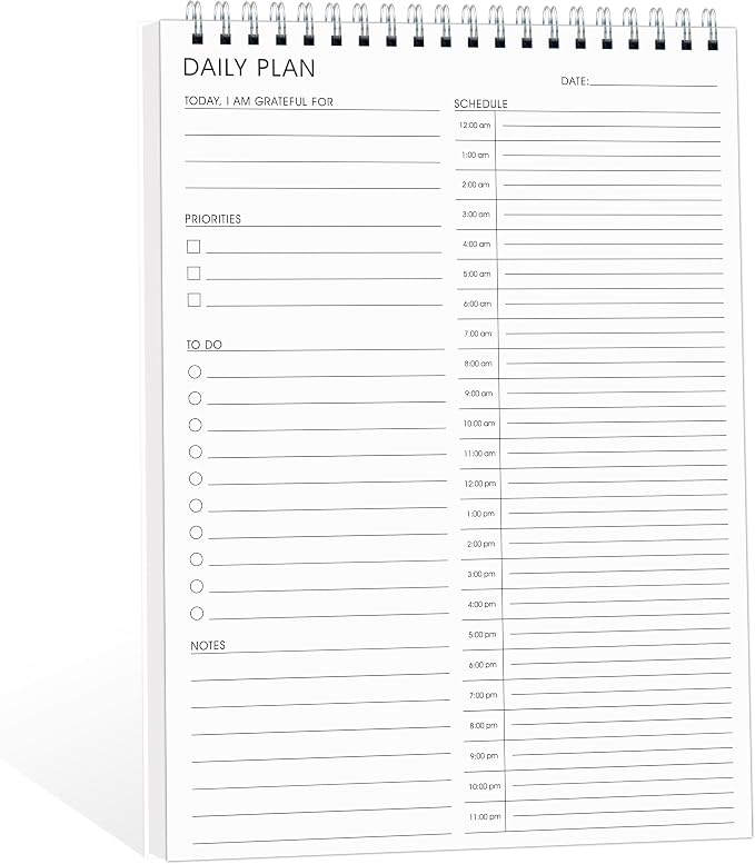 Undated 24 Hour Daily Planner by KAICNPAPER