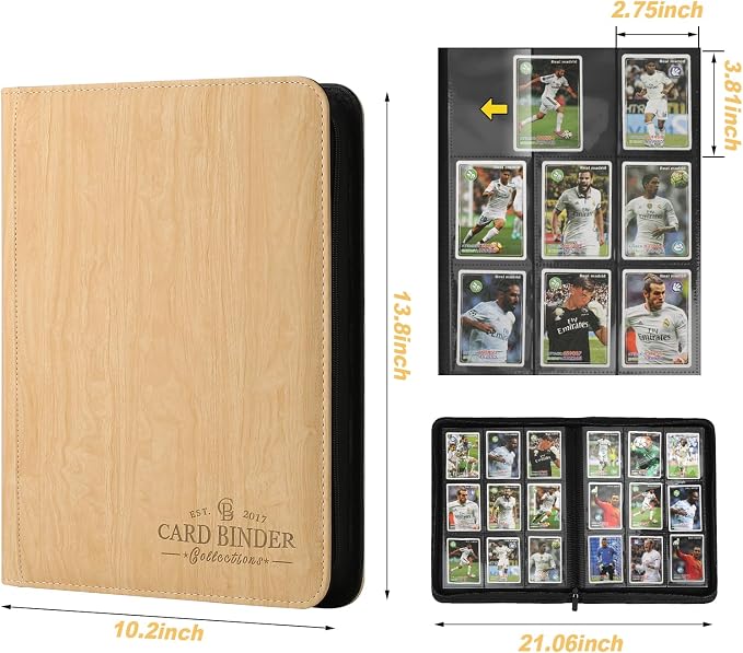 9 Pocket Card Binder, Premium Zip Trading Card Binder, 540 Double Sided Pocket - Image 2