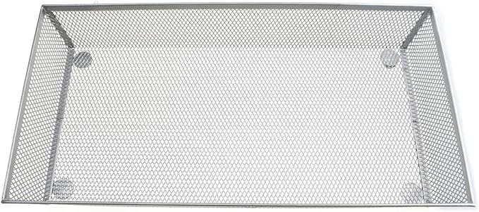 HAHIYO Stackable Mesh Tray Cup 12 x 6 x 2 inches Sturdy Container for Desk Drawer Organizer Collection for Home Office School kitchen Soft Foam Feet No Sharp Edges 1 Pack Silver-DeskLoop Office