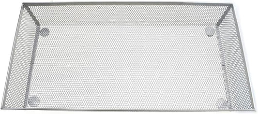 HAHIYO Stackable Mesh Tray Cup 12 x 6 x 2 inches Sturdy Container for Desk Drawer Organizer Collection for Home Office School kitchen Soft Foam Feet No Sharp Edges 1 Pack Silver-DeskLoop Office