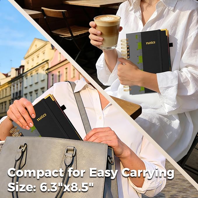 XYark A5 Hardcover Spiral Notebook, 6.3"x8.5" College Ruled Notebooks - Image 8
