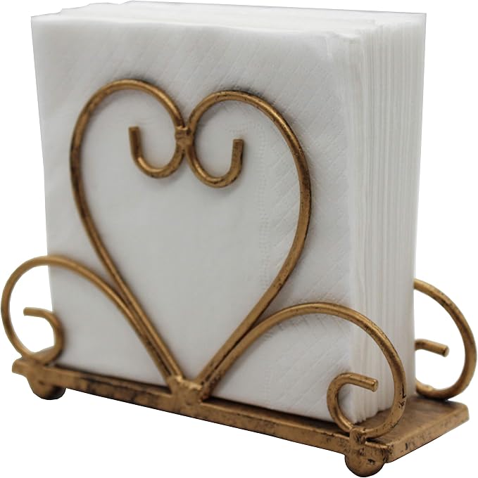 Metal Table Napkin Holder Freestanding Tissue Dispenser by Owlgift