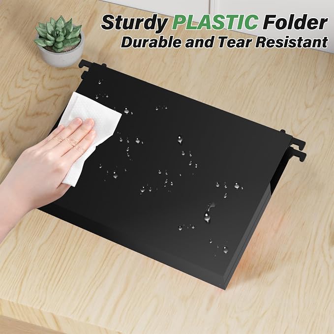 ANSOOK Hanging File Folders Letter Size, Heavy Duty 1" Hang Folder - Image 2