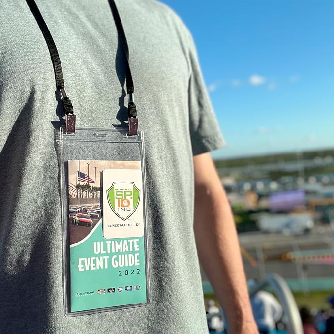 5 Pack - Extra Large 4 x 8 Inch Ticket & Event Credential Badge Holders - Image 3