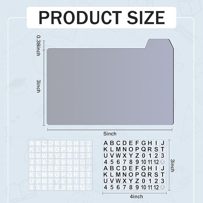 Harloon 50 Pack 3 x 5 Inch Index Card Dividers - Image 2