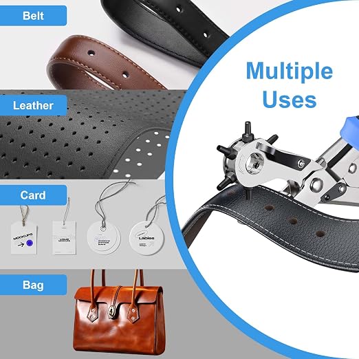 Heavy Duty Rotary Puncher, Diyife Leather Belt Hole Puncher - Image 8