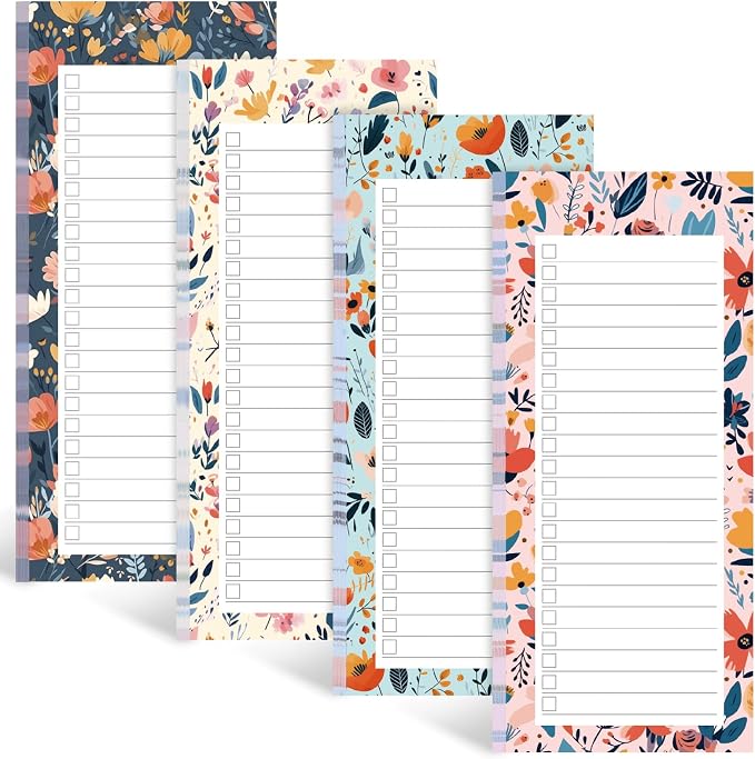 Koogel Magnetic Note Pads for Fridge, 4 Pack 200 Sheets Refrigerator Note Pad by KOOGEL