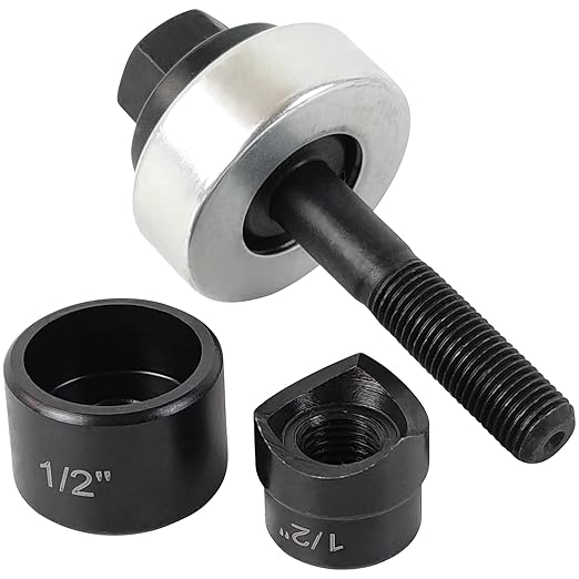 AMZCNC Manual Knockout Punch Kit, Heavy Duty Metal Sheet Knock Out Box Hole - Image 2