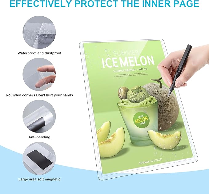 Magnetic sign holder 8.5" x 11", 20 pack, rigid document frame - Image 3