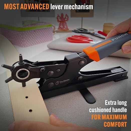 Pro-Master Desktop Leather Hole Puncher - Image 4