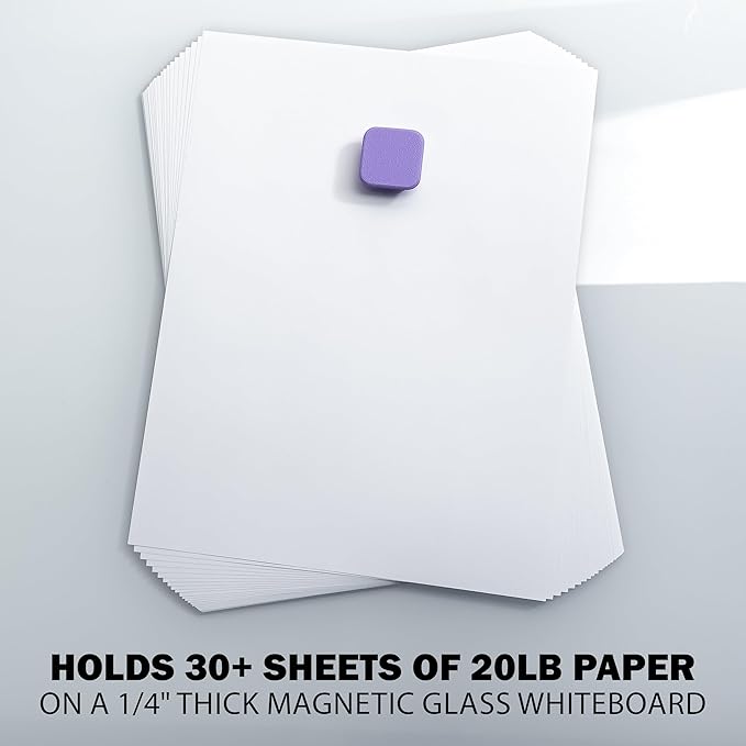 Glassboard Studio MiniBar Magnet - Strong Neodymium Rare Earth Magnets for Fridge, Whiteboard, Locker & Magnetic Glassboards - Crafting & Office Use - Strong Fridge Magnets (Periwinkle Purple, 4)-DeskLoop Office