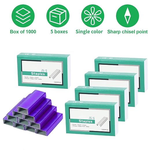 Multibey 5-Pack Purple Staples Bulk Refill - Image 3