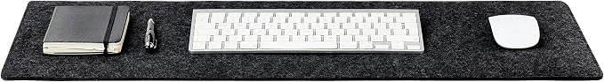 Wolvende Premium Felt Desk Mat | Small 12" x 27.5" Multifunctional Desk Pad - Image 5
