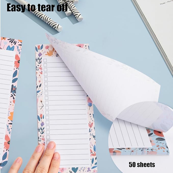 Koogel Magnetic Note Pads for Fridge, 4 Pack 200 Sheets Refrigerator Note Pad - Image 3