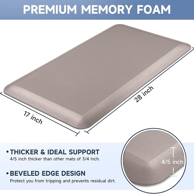 StepRite 4/5 Inch Thick Kitchen Mat Anti Fatigue Mat Kitchen Rugs Kitchen Decor - Image 2
